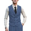 Zeattall - Chaleco de lana para hombre, diseño de espiga,
