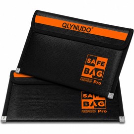 Money Envelopes for Cash 2-Pack, Fireproof Money Bag, Flexible Pouch