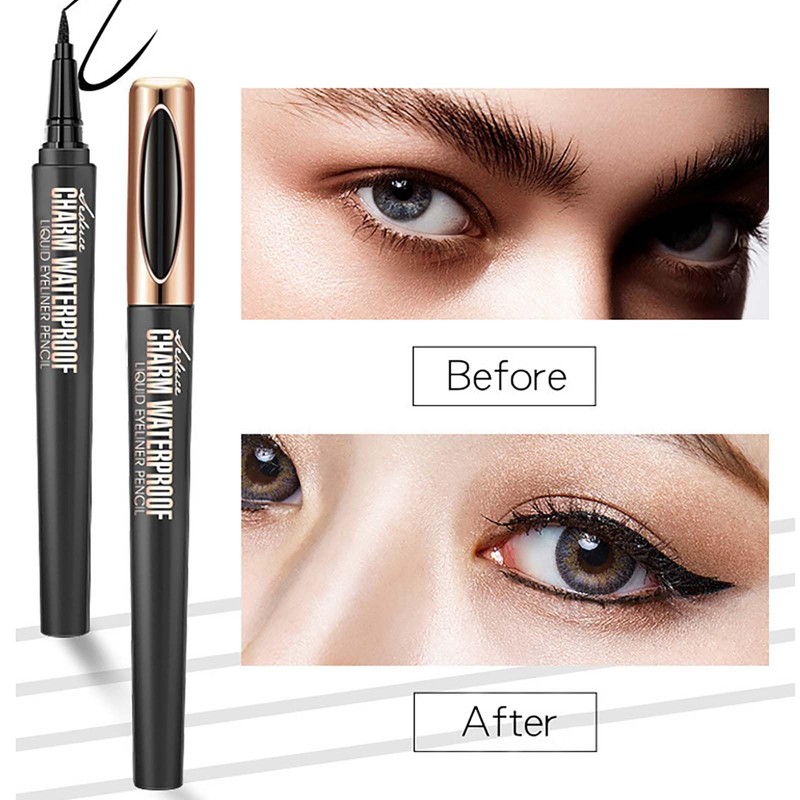 Waterproof Magic Eyeliner - Black, Long-Lasting, Sweat & Smudge-proof, Super