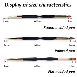 Nail Brushes For Gel Nails, 6 Pcs Dual End Nail Art Pen Brush, Gel Nail Brush, Nail Art Painting Pen Brush Set, Nail Art Painting Pen Brush Set, for UV Gel Nail, DIY Nail Art