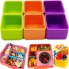 IELEK Silicone Lunch Box Dividers Square Bento Box Kit Accessories