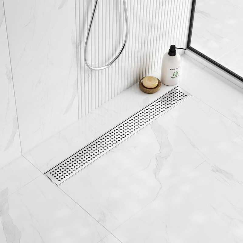 Neodrain 18-Inch Brushed Linear Shower Drain,Stainless Steel Linear Drain with