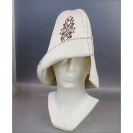 GMMH 5177-1061 Felt Cap Sauna Hat for Sauna with Embroidery Felt Hat