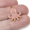 Hackberry Creek 6 Pink Enamel Octopus Charms, Whimsical Pendants for