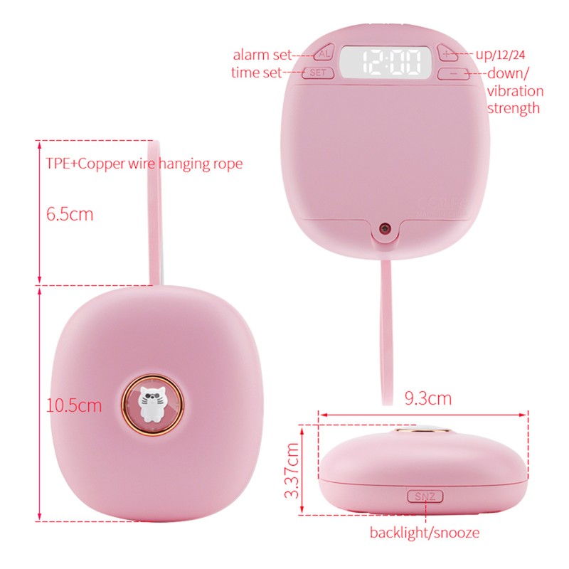 Vibrating Alarm Clock for Heavy Sleepers – Silent Dual Alarm