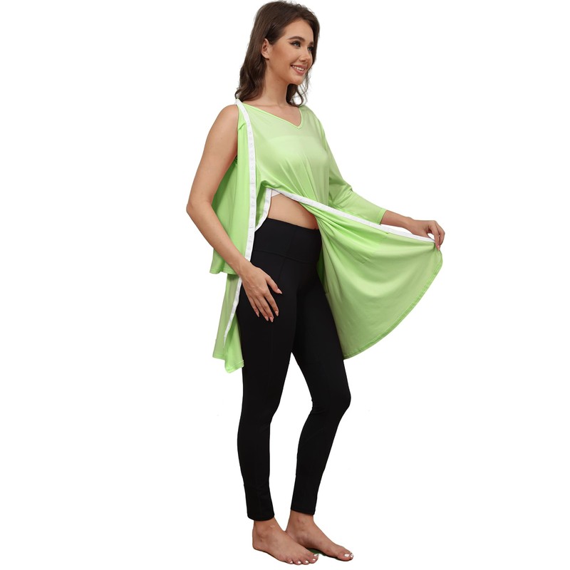 Women's Post Shoulder Surgery Dress 3/4 Sleeve Full Open Side