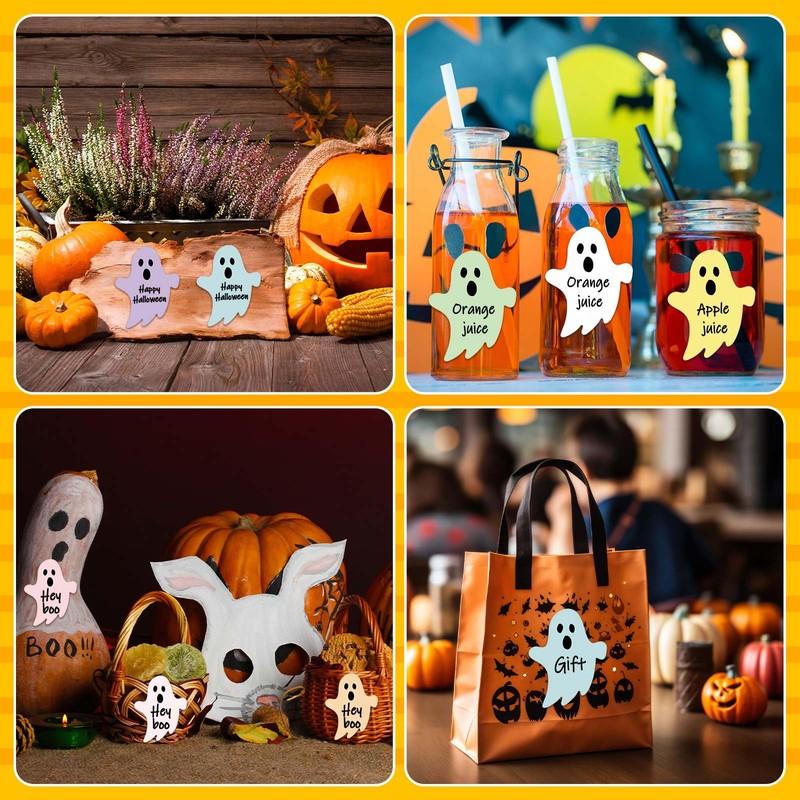 Ctosree 40 Pack Halloween Ghost Sticky Notes 8 Pastel Color