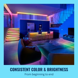 WiZ Connected 65.6 ft LED Light Strip For Your Smart Home - Flowing Multicolor LED, Color-Changing, Cuttable - Voice/App Control - Works with Google Home, Alexa and HomeKit - 2 Rolls