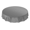 ANRO Wax Tablecloth Oilcloth Anthracite Linen Look 160 x 140
