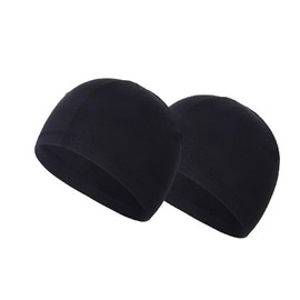 Set of 2 Helmet, Inner Cap, Cycle Cap, Sweat Absorbent, Head Cap, Sweatproof, Thin, Black, Free size