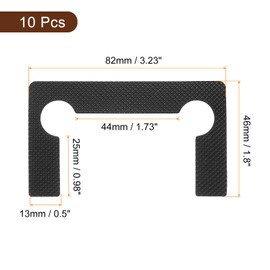 uxcell 4Pcs Glass Hinge Gasket, Shower Doors Hinge Plastic Glass Hinge Replacement Parts Gasket Glass Hinge for Glass Door Cupboard Showcase Cabinet Door, Black