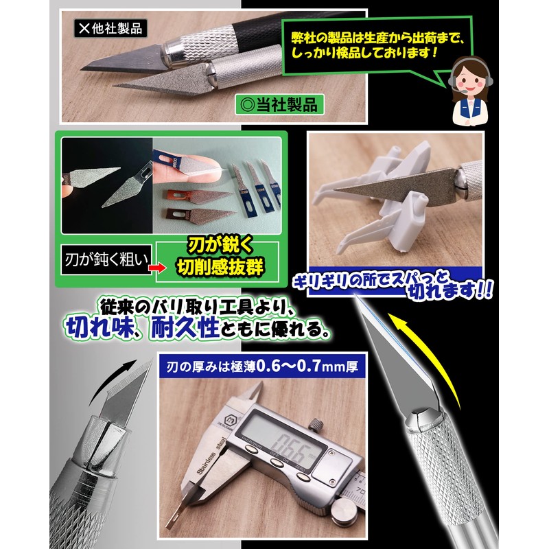 Gokei Diamond File, Precision, 0.02 in (0.6 mm), Electrodeposition, Deburring,