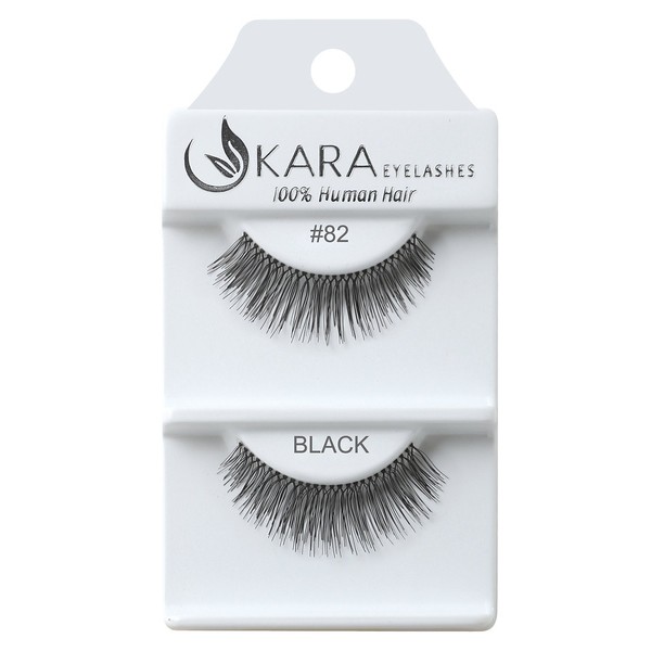Kara Beauty Human Hair Eyelashes - 82 (Pack of 3)