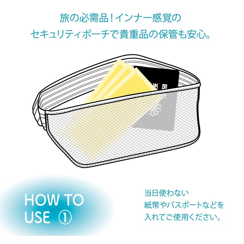 [konsaisu] Cash Valuables Belt Single Slot, 12 cm 0.028kg 200109