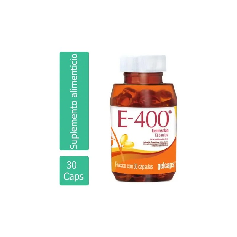E400 Tocofersolán Vitamina Antioxidantes Caps 400 Sabor