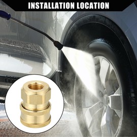 Hihaha Pressure Washer Coupler/Outer Washer Gun Adapter Universal for Car/Durable Brass M14 x 1.5/1 Pcs Copper Tone