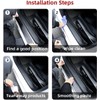 2 Pack Vehicle Rear Bumper Protector Guard Anti-Scratch Carbon Fiber