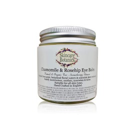 Skincare Botanics Organic & Natural Rosehip & Chamomile Eye Balm | Pure Plant Botanicals & Essential Skin Oils | Large 60 g. Glass Jar | Made in U.K.