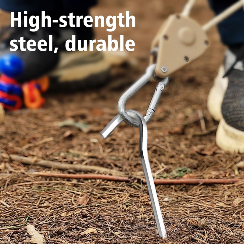 RITDVNI 20Pcs 7" Tent Pegs Ground Stakes, Metal Stakes, Camping
