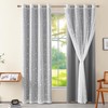 Hynathi Pack of 2 Blackout Double Layered Curtains with Sheer