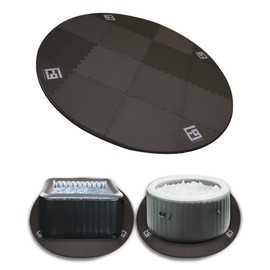 FoundGo 78inch Hot Tub Mat for Inflatable Tub 0.35" Super Thick Outside Hot Tub Base Pad Foam Pad Foundation，Anti-Slip Hot Tub Mats for Outdoor Indoor Spa Pool