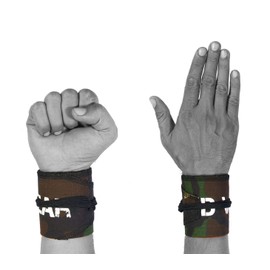 WOD Wear Wrist Wraps for Powerlifting, Strength Training, Bodybuilding, Cross Training, Olympic Weightlifting, Yoga Support - One Size Fits All (Camo)