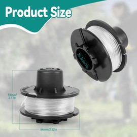 dcvbny 88175 String Trimmer Spool Line 0.065" 30FT Compatible with Toro 51256, 51301, 51302, 51303, 51304, 51305 10" Cordless Trimmers 10"-15" Electric Trimmers (5 Spools)