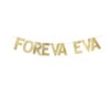 Foreva Eva Gold Glitter Paper Banner, Wedding/Engagement/Valentine's Day Party Decor,