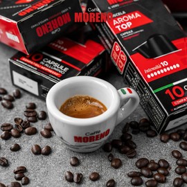 TOP Aroma pack of 10 X 5 = 50 Nespresso Compatible Capsule original Size , Premium Blend, Made in Italy 🇮🇹 Il Vero Espresso Napoletano.