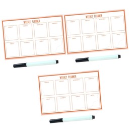 Operitacx 3 Stück Kindergraffiti -Whiteboard -Aufkleber wöchentlich Planke Kalendertafel trocken abwischbar Weekly -Planer des Trockenbahnens Wochenplaner-Whiteboard Wochenplantafel PVC