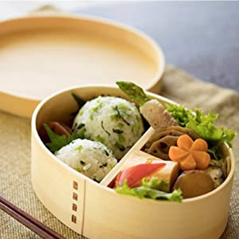 Nagao Magewappa FH01 Lunch Box, Oval Shape, 1 Tier, Lacquer,