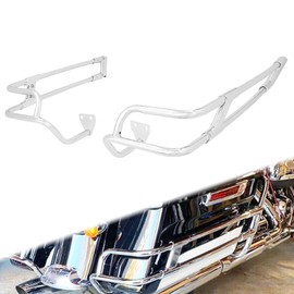 HDBUBALUS Motorcycle Rear Saddlebag Guards Support Kit for Harley Touring CVO Electra Road Glide Road King Ultra Limited Low 2014-later (Color: Chrome)