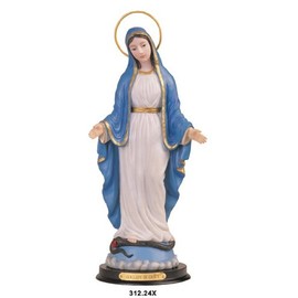 12" Inch Our Lady of Grace Statue Figurine Figure Milagrosa Saint Religious
