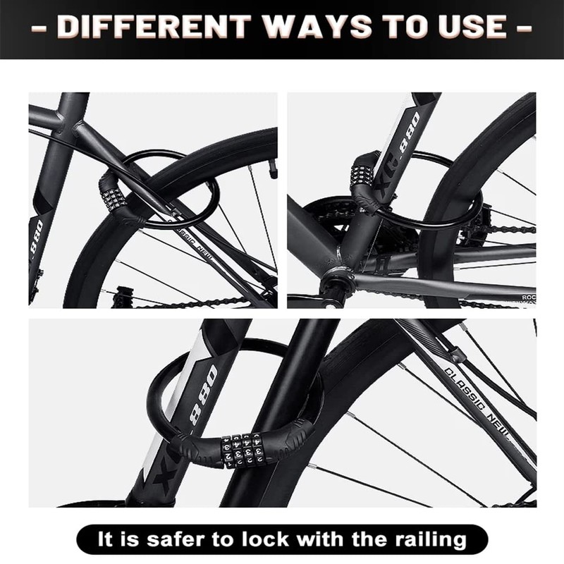 Bicycle Lock, Bicycle Chain Lock, Chain Lock, Number Code Combination