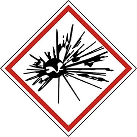 National Marker GHS202AP GHS Label, Exploding Bomb, 2 inches X 2 inches, PS Vinyl, Pak5