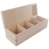 WooDeeDoo Tea Box with Wooden Compartment, Wood, 4 Compartments