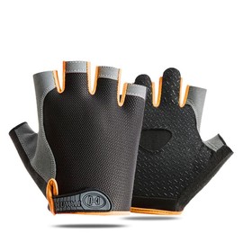 ENJHIKE Unisex Half Finger Cycling Gloves Outdoor Cycling Anti Slip Anti Sweat Men Women Half Finger Gloves Breathable Anti Shock Sports Gloves (Classic, M)