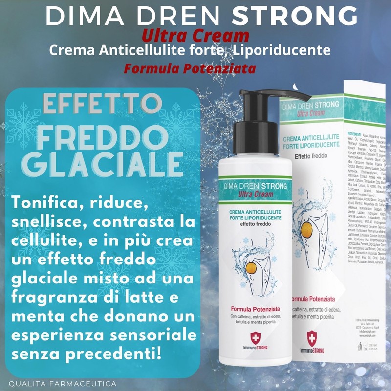 Dima Dren Strong Anti-Cellulite-Creme, starke Entwässerung, hyperpenetrante, bioaktive Formel, straffend