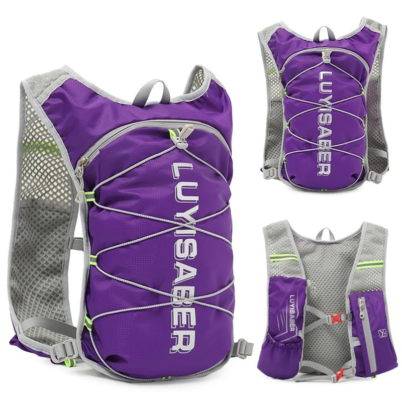 Running Vest Men Women Ultralight Breathable & Adjustable Hydration Backpack