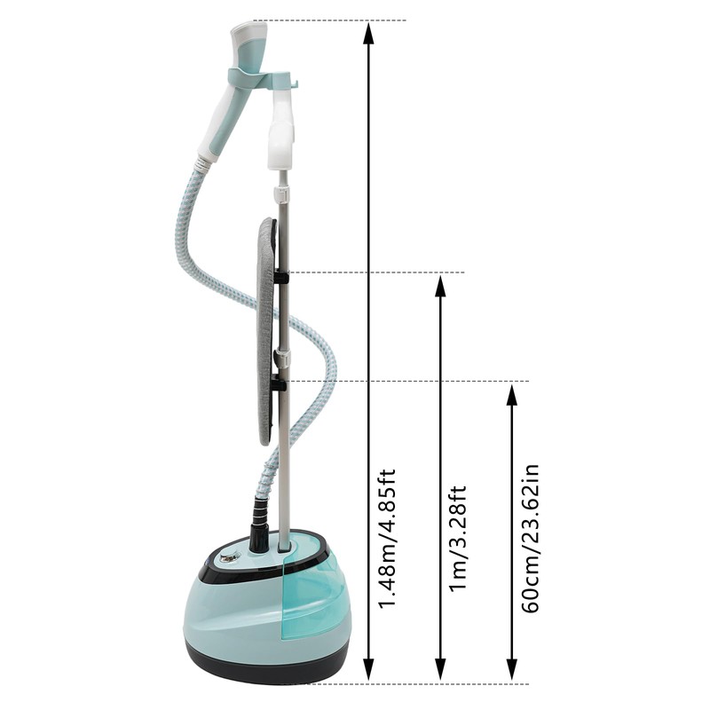 Standing Steamer with Ironing Board, 0.42Gallon Water Tank, Heats in