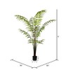 Vickerman 6' Artificial Potted Leather Fern.