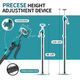 MAXENIKIT Third Hand Support Pole Heavy Duty, Cabinet Jacks for Installing Cabinets with 200 LBS Capacity and Expand from 49-1/5 to 114-1/5 in, 1-PC