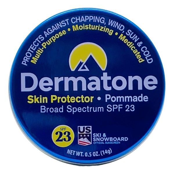 Dermatone Classic Tin | Advanced Therapy Skin Protection Balm | Moisturizing Skin Balm | SPF23 Sun Protection | Moisturizing| Heals & Repairs | Long Lasting | Great for Outdoors, Skiing, Running, Cycling, Hiking, 0.5 oz, 1-pack
