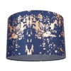 Modern and Unique Navy Midnight Blue Cotton Fabric Lamp Shade
