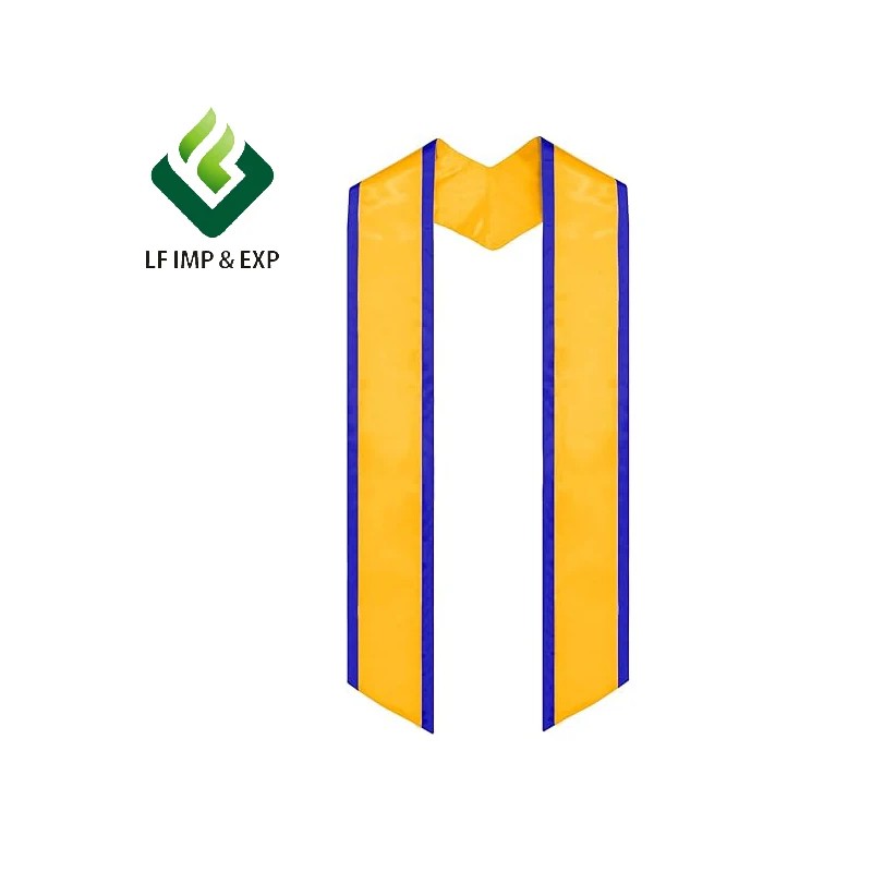 Wholesale Graduation Stole With Trim in Various ColorsSize: 72", Color: