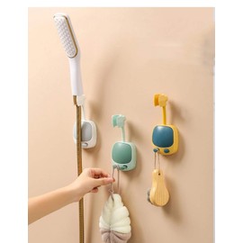 2PCS Shower Head Holder Strong Adhesive 360 Degree Rotatable Adjustable Handheld Shower Wand Holder Wall Mount Bracket for Bathroom