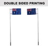 National Flag Countries Flags with Handheld Flagpole Telescopic Stainless Steel
