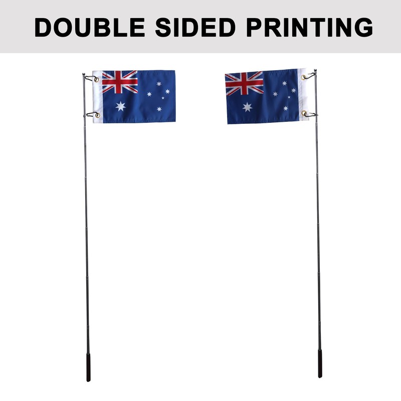 National Flag Countries Flags with Handheld Flagpole Telescopic Stainless Steel