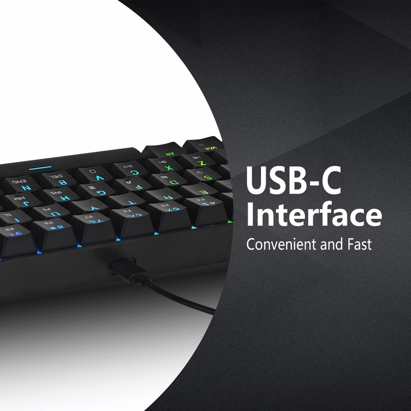 Bangsanth Mechanical Keyboard, 60% Mechanical Gaming Keyboard with Blue Switches