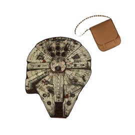ONIVA - a Picnic Time brand 824-00-214-145-14 Bag Picnic Blanket, Brown with Millenium Falcon Design